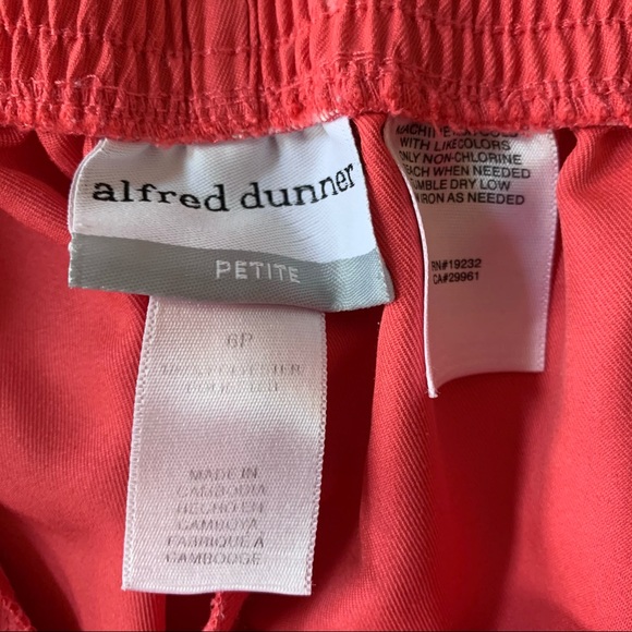Coral Petite High-Waisted Alfred Dunner Pants 6P - Picture 3 of 8